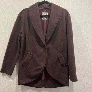 Anthropologie Lilka Burgundy Jacket Size M